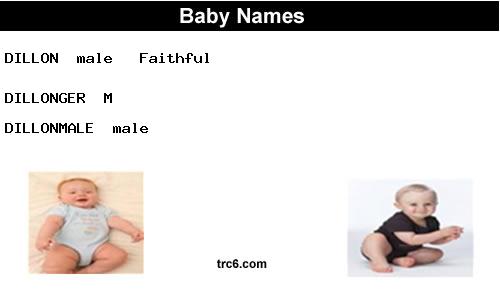 dillonger baby names